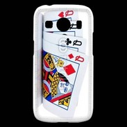 Coque Samsung Galaxy Ace4 Carré de dames au poker