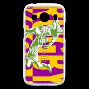 Coque Samsung Galaxy Ace4 Poster rugby sur fond jaune