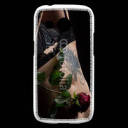 Coque Samsung Galaxy Ace4 Lingerie et rose rouge