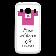 Coque Samsung Galaxy Ace4 3/4 centre D Bonus offensif-défensif Blanc