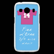 Coque Samsung Galaxy Ace4 3/4 aile droit Bonus offensif-défensif Bleu