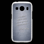 Coque Samsung Galaxy Ace4 Les Folies Bleu Citation Oscar Wilde