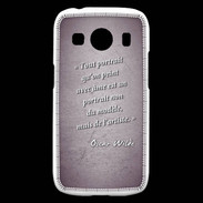 Coque Samsung Galaxy Ace4 Portrait Ame Violet Citation Oscar Wilde