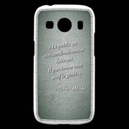 Coque Samsung Galaxy Ace4 Public génie Vert Citation Oscar Wilde