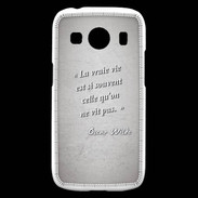 Coque Samsung Galaxy Ace4 Vrai vie Gris Citation Oscar Wilde