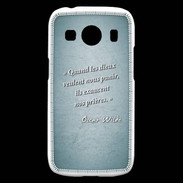 Coque Samsung Galaxy Ace4 Dieux prières Turquoise Citation Oscar Wilde