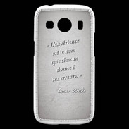 Coque Samsung Galaxy Ace4 Expérience Gris Citation Oscar Wilde