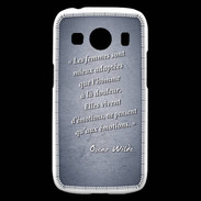 Coque Samsung Galaxy Ace4 Femmes émotions Bleu Citation Oscar Wilde