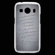 Coque Samsung Galaxy Ace4 Femmes émotions Noir Citation Oscar Wilde