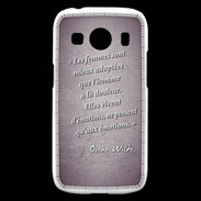 Coque Samsung Galaxy Ace4 Femmes émotions Violet Citation Oscar Wilde