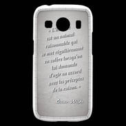 Coque Samsung Galaxy Ace4 Homme animal Gris Citation Oscar Wilde