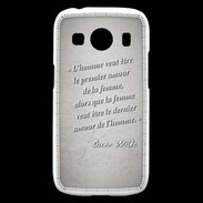 Coque Samsung Galaxy Ace4 Homme veut Gris Citation Oscar Wilde
