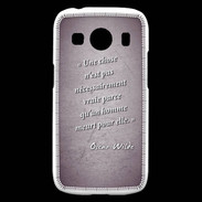 Coque Samsung Galaxy Ace4 Chose vraie Violet Citation Oscar Wilde