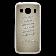 Coque Samsung Galaxy Ace4 Chose vraie Sepia Citation Oscar Wilde