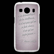 Coque Samsung Galaxy Ace4 Dramatique vieillesse Rose Citation Oscar Wilde
