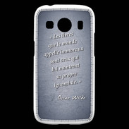 Coque Samsung Galaxy Ace4 Les livres Bleu Citation Oscar Wilde