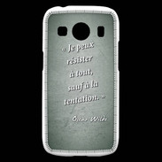 Coque Samsung Galaxy Ace4 Résister Vert Citation Oscar Wilde