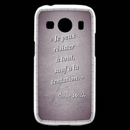 Coque Samsung Galaxy Ace4 Résister Violet Citation Oscar Wilde