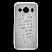Coque Samsung Galaxy Ace4 Saint pêcheur Gris Citation Oscar Wilde