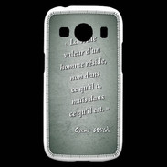 Coque Samsung Galaxy Ace4 Vraie valeur Vert Citation Oscar Wilde
