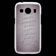 Coque Samsung Galaxy Ace4 Vraie valeur Violet Citation Oscar Wilde
