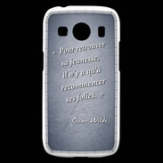 Coque Samsung Galaxy Ace4 Jeuness folie Bleu Citation Oscar Wilde