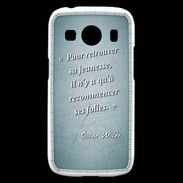 Coque Samsung Galaxy Ace4 Jeuness folie Turquoise Citation Oscar Wilde