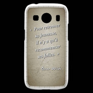 Coque Samsung Galaxy Ace4 Jeuness folie Sepia Citation Oscar Wilde