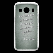 Coque Samsung Galaxy Ace4 Jeuness folie Vert Citation Oscar Wilde