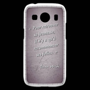 Coque Samsung Galaxy Ace4 Jeuness folie Violet Citation Oscar Wilde