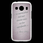 Coque Samsung Galaxy Ace4 La conversation Rose Citation Oscar Wilde