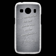 Coque Samsung Galaxy Ace4 La conversation Noir Citation Oscar Wilde