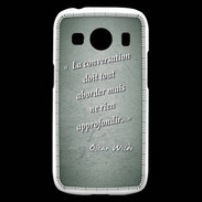 Coque Samsung Galaxy Ace4 La conversation Vert Citation Oscar Wilde