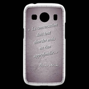 Coque Samsung Galaxy Ace4 La conversation Violet Citation Oscar Wilde