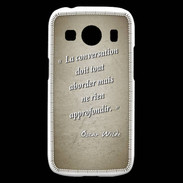 Coque Samsung Galaxy Ace4 La conversation Sepia Citation Oscar Wilde