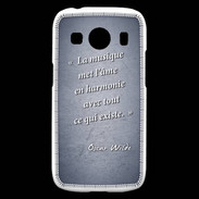 Coque Samsung Galaxy Ace4 La musique Bleu Citation Oscar Wilde