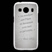 Coque Samsung Galaxy Ace4 La musique Gris Citation Oscar Wilde