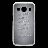 Coque Samsung Galaxy Ace4 La musique Noir Citation Oscar Wilde