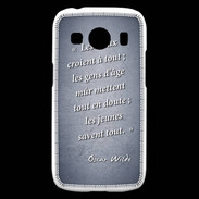 Coque Samsung Galaxy Ace4 Les vieux Bleu Citation Oscar Wilde