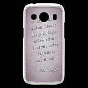 Coque Samsung Galaxy Ace4 Les vieux Rose Citation Oscar Wilde