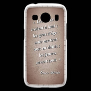 Coque Samsung Galaxy Ace4 Les vieux Rouge Citation Oscar Wilde