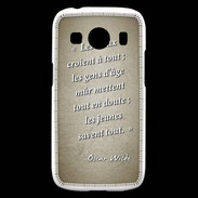 Coque Samsung Galaxy Ace4 Les vieux Sepia Citation Oscar Wilde