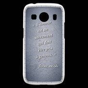 Coque Samsung Galaxy Ace4 Sacrement amour Bleu Citation Oscar Wilde