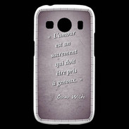 Coque Samsung Galaxy Ace4 Sacrement amour Violet Citation Oscar Wilde
