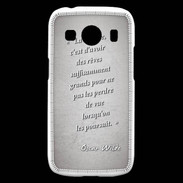 Coque Samsung Galaxy Ace4 Sagesse rêves Gris Citation Oscar Wilde