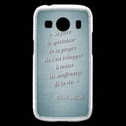 Coque Samsung Galaxy Ace4 Spectateur Turquoise Citation Oscar Wilde