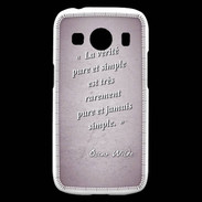 Coque Samsung Galaxy Ace4 Vérité pure Rose Citation Oscar Wilde