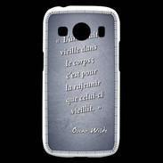 Coque Samsung Galaxy Ace4 Ame nait Bleu Citation Oscar Wilde