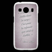 Coque Samsung Galaxy Ace4 Ame nait Rose Citation Oscar Wilde