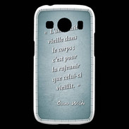 Coque Samsung Galaxy Ace4 Ame nait Turquoise Citation Oscar Wilde